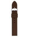 A rich chocolate brown watch strap in supple silicone from Michele.