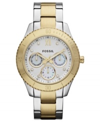 Streaks of golden sun create gleaming style on this Stella collection watch, by Fossil. Streaks of golden sun create gleaming style on this Stella collection watch, by Fossil.