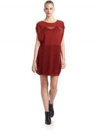 THE LOOKAllover open knit mesh constructionDolman sleevesPullover styleTHE FITAbout 35 from shoulder to hemTHE MATERIALRamie/cottonCARE & ORIGINHand washImportedModel shown is 5'10 (177cm) wearing US size 4. Please note: slip not included. 
