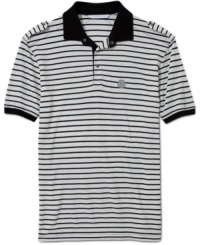 Sweet stripes initiate this classic Sean John polo in the cool-guy's rotation. Sweet stripes initiate this classic Sean John polo in the cool-guy's rotation.