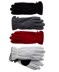 Your go-to gloves for winter. Casual and cozy, a gathered wrist keeps the chill out of these cozy fleece gloves by Style&co. Your go-to gloves for winter. Casual and cozy, a gathered wrist keeps the chill out of these cozy fleece gloves by Style&co.