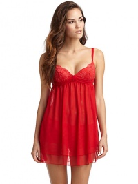 THE LOOKPadded bust with embroidered laceAdjustable spaghetti strapsLayered semi-sheer mesh bottomBack strap with hook-and-eye closureTHE FITAbout 22 from shoulder to hemTHE MATERIALPolyamide/elastaneCARE & ORIGINHand washMade in Italy THE LOOKPadded bust with embroidered laceAdjustable spaghetti strapsLayered semi-sheer mesh bottomBack strap with hook-and-eye closureTHE FITAbout 22 from shoulder to hemTHE MATERIALPolyamide/elastaneCARE & ORIGINHand washMade in Italy