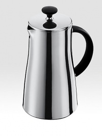 Elegant form and function come together in this versatile French Press that also works brilliantly as a thermos and polished jug. A double wall of stainless steel keeps coffee hot for a longer period of time, while the removable plunger mechanism enables the press to used as a serving vessel for hot and cold beverages.Non-slip grip Santoprene handle3-part stainless steel plungerFine mesh filter8-cup/34-oz. Elegant form and function come together in this versatile French Press that also works brilliantly as a thermos and polished jug. A double wall of stainless steel keeps coffee hot for a longer period of time, while the removable plunger mechanism enables the press to used as a serving vessel for hot and cold beverages.Non-slip grip Santoprene handle3-part stainless steel plungerFine mesh filter8-cup/34-oz.