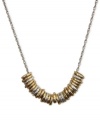 Ring in the new with this necklace from Lucky Brand. Crafted from gold- and silver-tone mixed metal, the fashionable necklace features numerous rings around the chain and glass crystal accents. Approximate length: 29 inches + 2-inch extender.