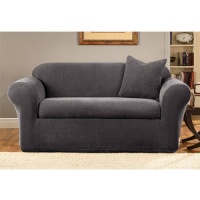 Sure Fit Stretch Metro 2-Piece Sofa Slipcover, Gray Sure Fit Stretch Metro 2-Piece Sofa Slipcover, Gray