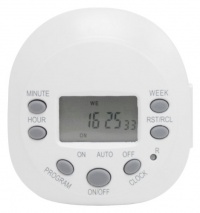 GE 15154 Random On/Off 7-Day Digital Timer, White GE 15154 Random On/Off 7-Day Digital Timer, White