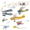 RoomMates RMK1197SCS Vintage Planes Peel & Stick Wall Decals