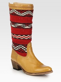 Take on a relaxed vibe with this western-inspired silhouette, mixing supple leather with a rich wool knit. Stacked heel, 2¼ (60mm)Shaft, 12Leg circumference, 14½Wool and leather upperPull-on styleLeather lining and solePadded insoleImported Take on a relaxed vibe with this western-inspired silhouette, mixing supple leather with a rich wool knit. Stacked heel, 2¼ (60mm)Shaft, 12Leg circumference, 14½Wool and leather upperPull-on styleLeather lining and solePadded insoleImported
