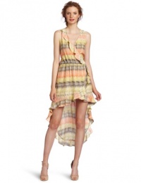 Parker Women's Ruffle Hi-Low Dress, Watercolor, Medium Parker Women's Ruffle Hi-Low Dress, Watercolor, Medium