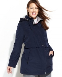 A classic look with timeless appeal, Nautica's plus size anorak features a plaid lining that you can zip out when the weather turns warmer. A classic look with timeless appeal, Nautica's plus size anorak features a plaid lining that you can zip out when the weather turns warmer.