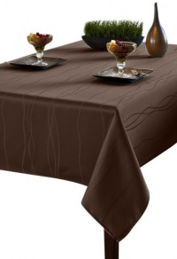 Gourmet 60-Inch by 84-Inch Spillproof Fabric Tablecloth, Chocolate Gourmet 60-Inch by 84-Inch Spillproof Fabric Tablecloth, Chocolate