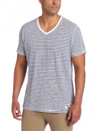 Nautica Men's Stripe Slub V-Neck Tee Shirt Nautica Men's Stripe Slub V-Neck Tee Shirt