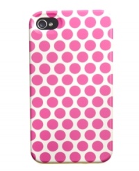 There's no doubt, dots are delightful, especially with this adorable iPhone case from Juicy Couture. Designed for durability and delight, it keeps your favorite tech toy safe, secure and dressed for any occasion. Fits iPhone 4 and 4S. There's no doubt, dots are delightful, especially with this adorable iPhone case from Juicy Couture. Designed for durability and delight, it keeps your favorite tech toy safe, secure and dressed for any occasion. Fits iPhone 4 and 4S.
