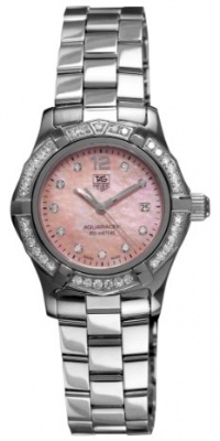 TAG Heuer Women's WAF141B.BA0824 Aquaracer 27mm Stainless Steel Diamond Mother-of-Pearl Dial Watch TAG Heuer Women's WAF141B.BA0824 Aquaracer 27mm Stainless Steel Diamond Mother-of-Pearl Dial Watch