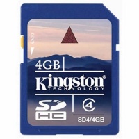 Kingston 4 GB Class 4 SDHC Flash Memory Card SD4/4GBET Kingston 4 GB Class 4 SDHC Flash Memory Card SD4/4GBET