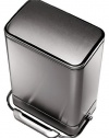 simplehuman Rectangular Steel Bar Step Trash Can, Fingerprint-Proof Brushed Stainless Steel, 38-Liter/10-Gallon