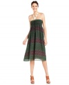 This ultracute tube dress can also become a gorgeous maxi skirt, from Calvin Klein Jeans. The punchy pattern brightens up any ensemble -- no matter how you wear it!