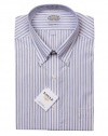 Eagle Mens White Blue Stripe 100% Cotton Dress Shirt