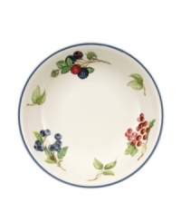 When presentation counts, serve your perfectly prepared pasta with the Cottage Inn pasta bowl. Lush, dancing clusters of ripened blueberries, raspberries and cherries are a stunning contrast on creamy white porcelain and lend every meal a touch of traditional elegance. When presentation counts, serve your perfectly prepared pasta with the Cottage Inn pasta bowl. Lush, dancing clusters of ripened blueberries, raspberries and cherries are a stunning contrast on creamy white porcelain and lend every meal a touch of traditional elegance.