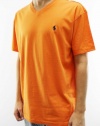 Polo Ralph Lauren Men's Orange V-Neck T-Shirt 1257948-CLSC ORNGE-Small