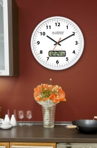 La Crosse Technology WT-3128U-WH 12 inch atomic analog wall clock with lcd La Crosse Technology WT-3128U-WH 12 inch atomic analog wall clock with lcd