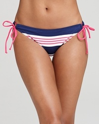 In bold stripes and bright colors, the Splendid Cabrillo bikini adds a playfully preppy touch to the poolside. In bold stripes and bright colors, the Splendid Cabrillo bikini adds a playfully preppy touch to the poolside.