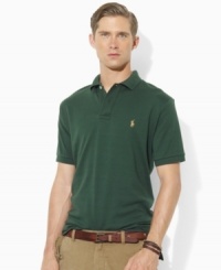 An iconic short-sleeved polo shirt is cut for a classic fit in smooth, soft cotton interlock. An iconic short-sleeved polo shirt is cut for a classic fit in smooth, soft cotton interlock.