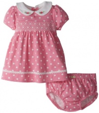 Hartstrings Baby-Girls Newborn Dot Print Cotton Interlock Dress And Diaper Cover Set, Pink Dot, 6-9 Months Hartstrings Baby-Girls Newborn Dot Print Cotton Interlock Dress And Diaper Cover Set, Pink Dot, 6-9 Months