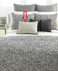 Vera Wang French Paisley Decorative Pillow, White/Charcoal, 15 x 20 Vera Wang French Paisley Decorative Pillow, White/Charcoal, 15 x 20