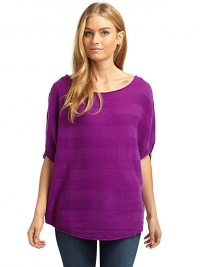 THE LOOKTonal striped designRolled boatneckShort rolled cuff poncho sleevesRolled circle hem THE FITAbout 25 from shoulder to hemTHE MATERIALCashmereCARE & ORIGINDry cleanImportedModel shown is 5'10 (177cm) wearing US size XS/S. THE LOOKTonal striped designRolled boatneckShort rolled cuff poncho sleevesRolled circle hem THE FITAbout 25 from shoulder to hemTHE MATERIALCashmereCARE & ORIGINDry cleanImportedModel shown is 5'10 (177cm) wearing US size XS/S.
