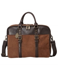 Sign of the times: a work bag that's softer and more accommodating that the briefcases of yore. Fossil makes this Estate Simple Work Bag with a supple suede that easily expands to fit all those extra things you can't seem to resist bringing home from the office. Sign of the times: a work bag that's softer and more accommodating that the briefcases of yore. Fossil makes this Estate Simple Work Bag with a supple suede that easily expands to fit all those extra things you can't seem to resist bringing home from the office.