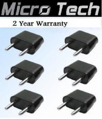 6 Pack Italy Travel Power Adapter Converter Plug B in Micro Tech® Retail Packaging 6 Pack Italy Travel Power Adapter Converter Plug B in Micro Tech® Retail Packaging
