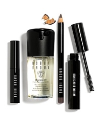 This set has everything you need for neat, beautifully defined arches. Creamy and blendable, Mahogany Brow Pencil creates the natural look of eye brow powder with the precision of a pencil. Clear Natural Brow Shaper instantly grooms brows and holds every hair in place. A few coats of Mini Extreme Party Mascara complete your eye look, while Mini Cleansing Oil removes your makeup and thoroughly cleanses skin at the end of the day.