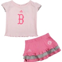 Boston Red Sox Pink Infant Cap Sleeve T-Shirt and Skirt Set Boston Red Sox Pink Infant Cap Sleeve T-Shirt and Skirt Set