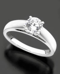 Make a memory that will last a lifetime with this angelic engagement ring featuring round-cut diamond (1/3 ct. t.w.) set in 14k white gold. Make a memory that will last a lifetime with this angelic engagement ring featuring round-cut diamond (1/3 ct. t.w.) set in 14k white gold.