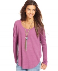 In a stylishly slouchy shape, this Free People thermal top is perfectly paired with all your skinny jeans! In a stylishly slouchy shape, this Free People thermal top is perfectly paired with all your skinny jeans!
