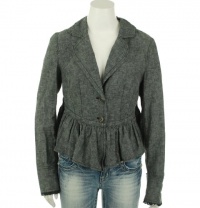 Free People Ruffle Trim Jacket Black Combo Small Free People Ruffle Trim Jacket Black Combo Small