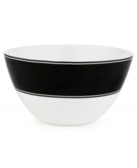 Leave it to kate spade to improve upon the classic sophistication of black and white. A concentric pattern featuring the timeless pairing lends your tabletop easy elegance. Leave it to kate spade to improve upon the classic sophistication of black and white. A concentric pattern featuring the timeless pairing lends your tabletop easy elegance.