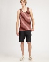A summer style favorite, set in cool, striped cotton for a charming finish.CrewneckCottonMachine washImported