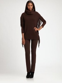This soft, slim-fitting pair is accented with subtle zipper details.Zip fly with tab closureSide zipper pocketsBack zipper pocketsInseam, about 4271% viscose/20% nylon/9% elastaneDry cleanImported of Italian fabricModel shown is 5'11 (180cm) wearing US size Small. This soft, slim-fitting pair is accented with subtle zipper details.Zip fly with tab closureSide zipper pocketsBack zipper pocketsInseam, about 4271% viscose/20% nylon/9% elastaneDry cleanImported of Italian fabricModel shown is 5'11 (180cm) wearing US size Small.