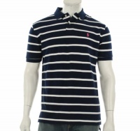 Polo Ralph Lauren Classic-Fit Blue Striped Mesh Polo Polo Ralph Lauren Classic-Fit Blue Striped Mesh Polo