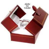Classic Cartier Design Leatherette Red Double Doors Ring Gift Box Classic Cartier Design Leatherette Red Double Doors Ring Gift Box