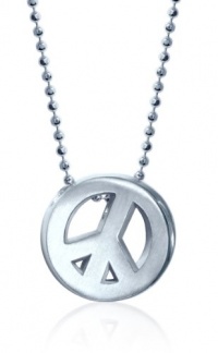 Alex Woo Little Faith Sterling Silver Peace Sign Pendant Necklace, 16 Alex Woo Little Faith Sterling Silver Peace Sign Pendant Necklace, 16