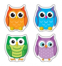 Colorful Owls Shape Stickers Colorful Owls Shape Stickers