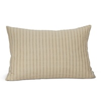 Alternating rows of slub yarns in cotton and linen give a natural, textural feel to this decorative pillow. Alternating rows of slub yarns in cotton and linen give a natural, textural feel to this decorative pillow.