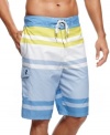 Lighten up. You'll make a splash on the scene with these cool boardshorts from Izod.