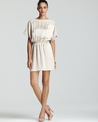Dainty and demure, this Ella Moss boat-neck dress of rich silk is the epitome of femininity. Dainty and demure, this Ella Moss boat-neck dress of rich silk is the epitome of femininity.