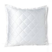 Hudson Park Collection Luxe Diamond Stitch Euro Pillow Sham White Hudson Park Collection Luxe Diamond Stitch Euro Pillow Sham White