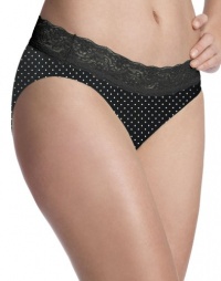 Bali One Smooth U - No Lines, No Slip Bikini w/ Lace Waistband 24A8, Piper Polka Dot Print, 10 Bali One Smooth U - No Lines, No Slip Bikini w/ Lace Waistband 24A8, Piper Polka Dot Print, 10