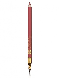 Twelve-hour staying power. Precise definition. Lightweight, creamy color glides on effortlessly. Helps extend the wear of lipstick without feathering or bleeding. Use the integrated lip brush to apply lipstick or gloss for brilliantly defined color and shine. Removes easily with Estée Lauder Take It Away makeup remover. Twelve-hour staying power. Precise definition. Lightweight, creamy color glides on effortlessly. Helps extend the wear of lipstick without feathering or bleeding. Use the integrated lip brush to apply lipstick or gloss for brilliantly defined color and shine. Removes easily with Estée Lauder Take It Away makeup remover.